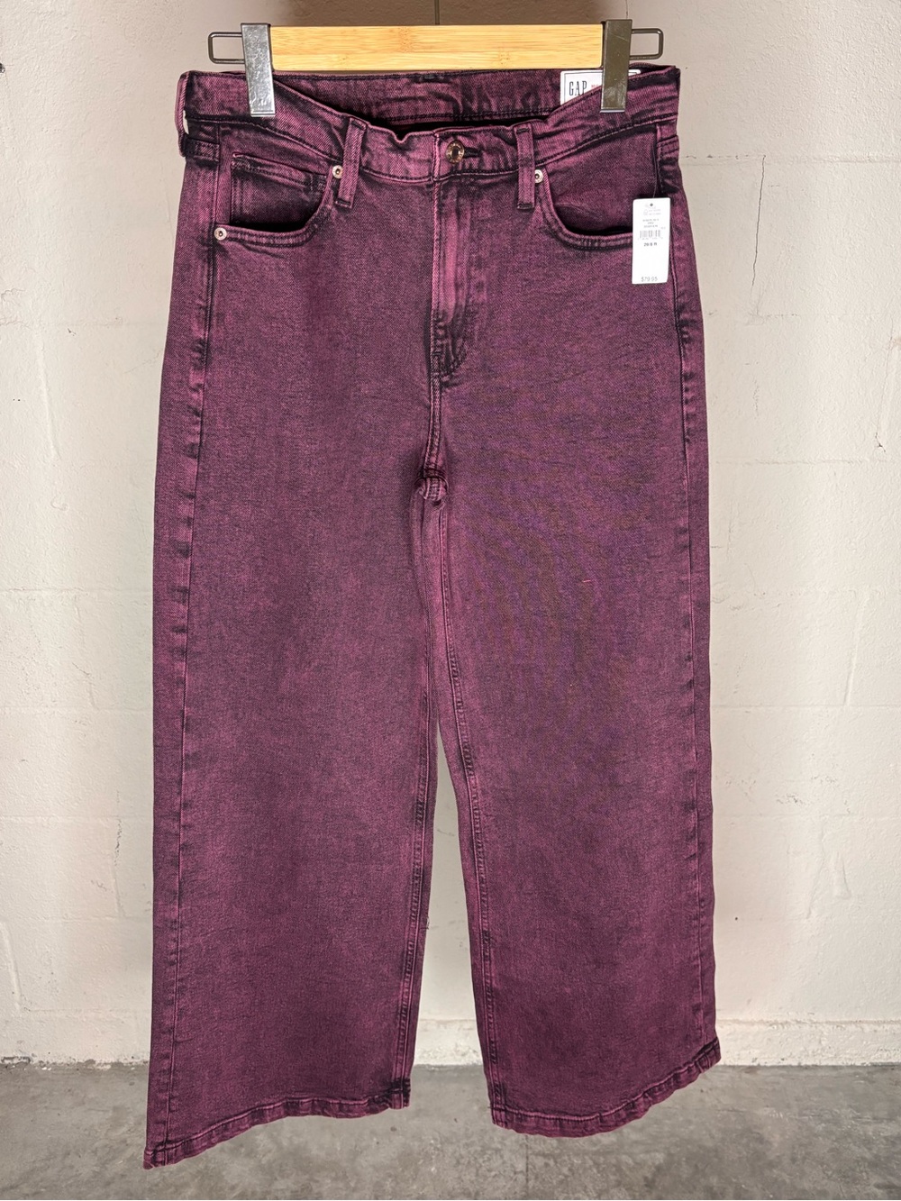 GAP High Rise Wide-Leg Denim Jeans Purple Womens (US) 29x8R